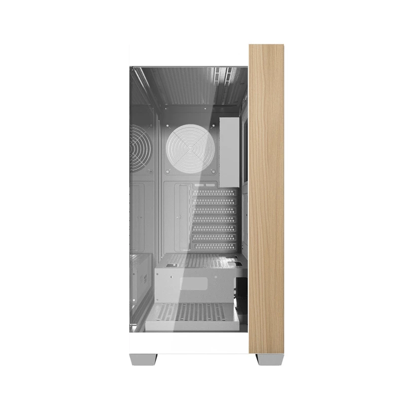 Darkflash DS900W case per computer mid-tower bianco, ATX, vetro temperato, senza ventole