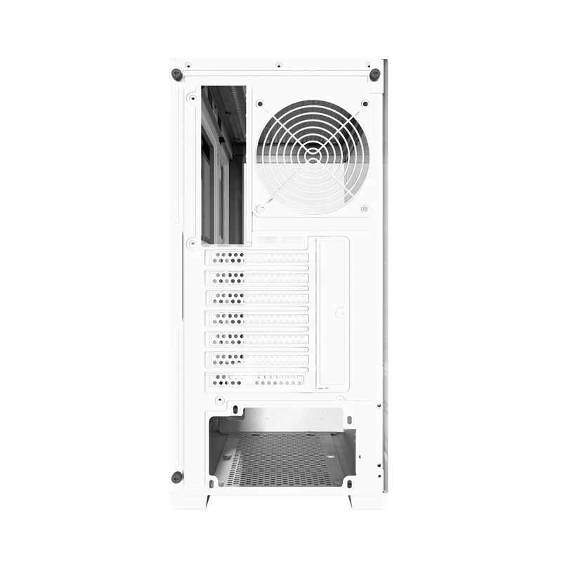 Darkflash DS900W case per computer mid-tower bianco, ATX, vetro temperato, senza ventole
