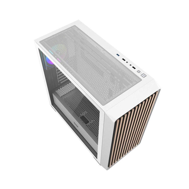 Darkflash DS900WD case per computer ATX Mid-Tower (bianco) con 4 ventole ARGB e pannello laterale in vetro temperato