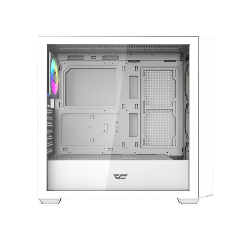 Darkflash DS900WD case per computer ATX Mid-Tower (bianco) con 4 ventole ARGB e pannello laterale in vetro temperato