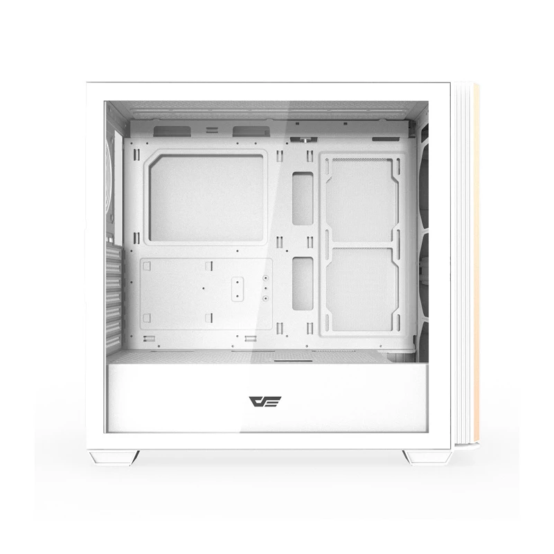 Darkflash DS900WS case per computer ATX mid-tower, bianco, vetro temperato, senza ventole