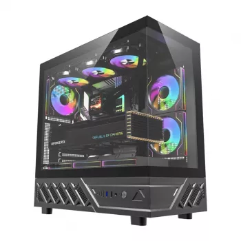 DarkFlash DS950 case per computer Mid-Tower (nero) con 6 ventole ARGB preinstallate