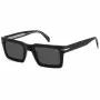 DAVID BECKHAM DB-7126-S-807 occhiali da sole uomo - montatura nera, lenti grigie, 51 mm