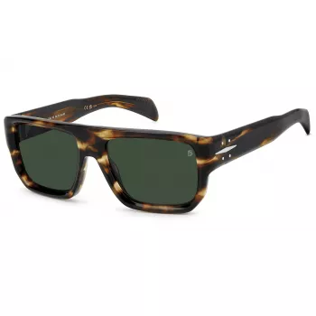 DAVID BECKHAM Occhiali da sole rettangolari in acetato DB-7132-S-WR9 havana/marrone 56/18/140 mm