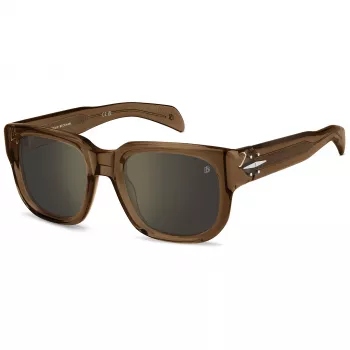 DAVID BECKHAM Occhiali da sole uomo quadrati polarizzati DB-7146-S-FMP con flash mirror, 53 mm