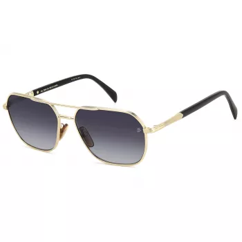DAVID BECKHAM DB1128GSRHL Occhiali da sole uomo, montatura Grey Havana, lenti fumé grigie, 59 mm