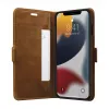 dbramante1928 Copenhagen Slim Custodia a libro per Apple iPhone 13 Pro Max, pelle granulata, marrone chiaro