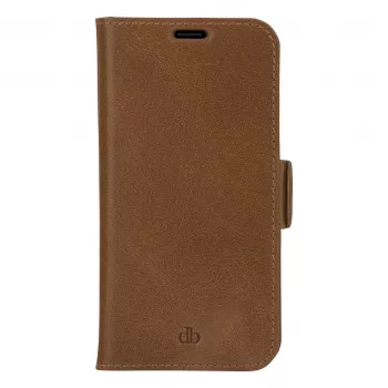 dbramante1928 Copenhagen Slim flip case per Apple iPhone 13 Pro Max, pelle martellata, marrone chiaro