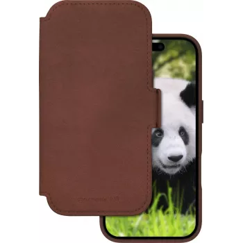 dbramante1928 Lynge custodia flip per cellulare - compatibile MagSafe - pelle vera - Dark Tan - per Apple iPhone 17