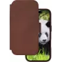 dbramante1928 Lynge custodia flip per cellulare - compatibile MagSafe - pelle vera - Dark Tan - per Apple iPhone 17