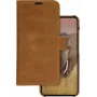 DBRAMANTE1928 Lynge custodia wallet per Samsung Galaxy A55 5G – pelle pieno fiore, marrone chiaro LY55GT006144