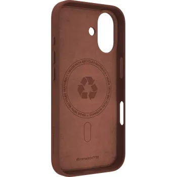 dbramante1928 Roskilde cover posteriore per cellulare - compatibile MagSafe - pelle vera - Dark Tan - per Apple iPhone 17