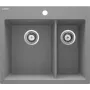 DEANTE Lavello da cucina in composito di granito 1,5 vasche con gocciolatoio - Graphite