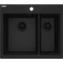 DEANTE Lavello in composito di granito 1,5 vasche nero 780x435mm
