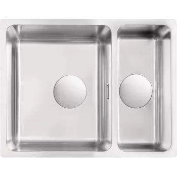 DEANTE Lavello da incasso sottotop in acciaio inox a 1,5 vasche 780x480mm spazzolato