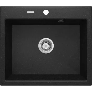 DEANTE Lavello Cucina in Composito di Granito 1 Vasca 780x440mm Nero