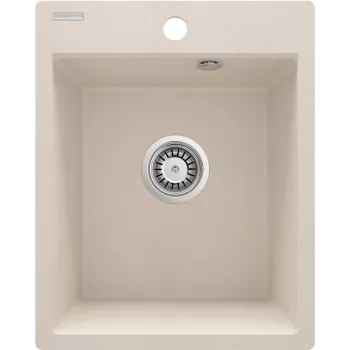 DEANTE Lavello da cucina in composito di granito 1 vasca, nero, 780x500 mm, installazione da sopra