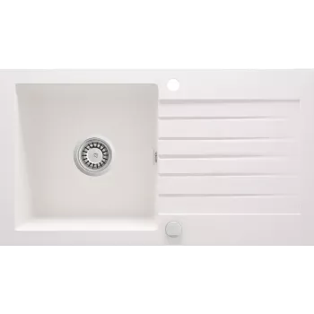 DEANTE Lavello da cucina in granito composito a 1 vasca con scolapiatti integrato - Onyx