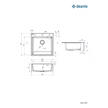 DEANTE Lavello in granito 1 vasca ZQE A10K