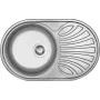 DEANTE Lavello 1 Vasca in Acciaio Inox con Gocciolatoio 780x430 mm Spazzolato