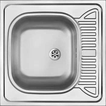 DEANTE Lavello da cucina in acciaio inox 1 vasca con gocciolatoio - montaggio a sovrapposizione - 780 x 435 mm