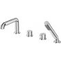 DEANTE Rubinetteria vasca a 4 fori con set doccia - oro, ottone, serie Arnika