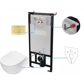 DEANTE set WC da incasso 6 in 1
