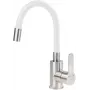 DEANTE Arnika BLU_W240 Miscelatore lavabo monocomando con bocca curva, cromato