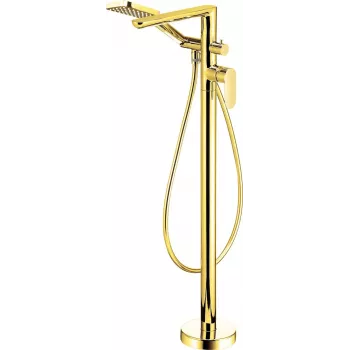 DEANTE Arnika Miscelatore vasca freestanding con set doccia - oro lucido