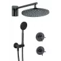DEANTE Arnika Set doccia incasso nero, nero opaco, 250x250mm soffione doccia