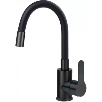 DEANTE Arnika miscelatore monocomando per lavabo con bocca curva, cromo