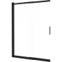 DEANTE Parete doccia 100x140 cm anta singola a parete ESG telaio in alluminio nero opaco