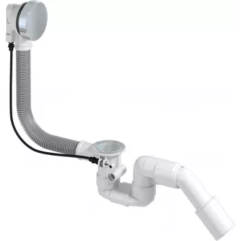 DEANTE Sifone per vasca con chiusura automatica, ottone cromato, scarico 52 mm, uscita 40/50 mm