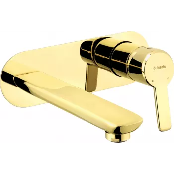 DEANTE BQA Z54L miscelatore monocomando lavabo incasso, nero opaco, ottone, leva singola, montaggio a parete