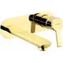 DEANTE BQA Z54L miscelatore monocomando lavabo incasso, nero opaco, ottone, leva singola, montaggio a parete