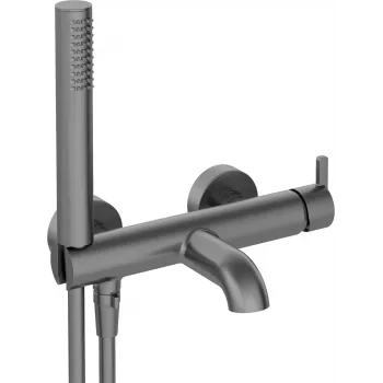DEANTE BQS_D11M Rubinetto vasca con set doccia, cromo, montaggio a parete, miscelatore monocomando, ottone