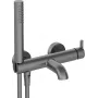 DEANTE BQS_D11M Rubinetto vasca con set doccia, cromo, montaggio a parete, miscelatore monocomando, ottone