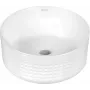DEANTE Lavabo da appoggio in ceramica asimmetrico Bianco scarico 45mm