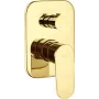 DEANTE Miscelatore doccia incasso con deviatore doccia, nero opaco, ottone, serie Arnika
