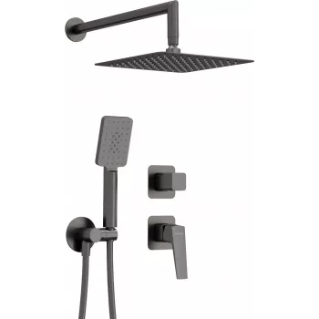 DEANTE set doccia incasso cromato 250mm soffione con doccetta