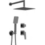 DEANTE set doccia incasso cromato 250mm soffione con doccetta