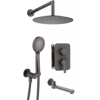 DEANTE set doccia incasso con bocca vasca - cromo, 3 vie