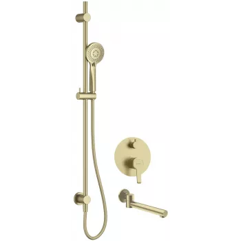 DEANTE Set doccia a incasso con bocca vasca Glamour nero opaco