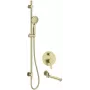 DEANTE Set doccia a incasso con bocca vasca Glamour nero opaco