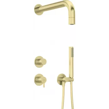 DEANTE Set doccia da incasso con soffione - nero opaco - serie Arnika Nero