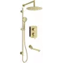 DEANTE Set doccia incasso con scatola miscelatrice, oro, soffione 250 mm, miscelatore monocomando