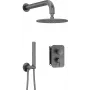 DEANTE Set doccia incasso con scatola miscelatrice - soffione - nero opaco
