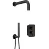 DEANTE Set doccia incasso con miscelatore BOX - con soffione, nero opaco