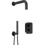 DEANTE Set doccia incasso con miscelatore BOX - con soffione, nero opaco
