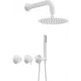 DEANTE set doccia da incasso con soffione - miscelatore orizzontale, cromo, soffione rotondo 250 mm, serie Arnika